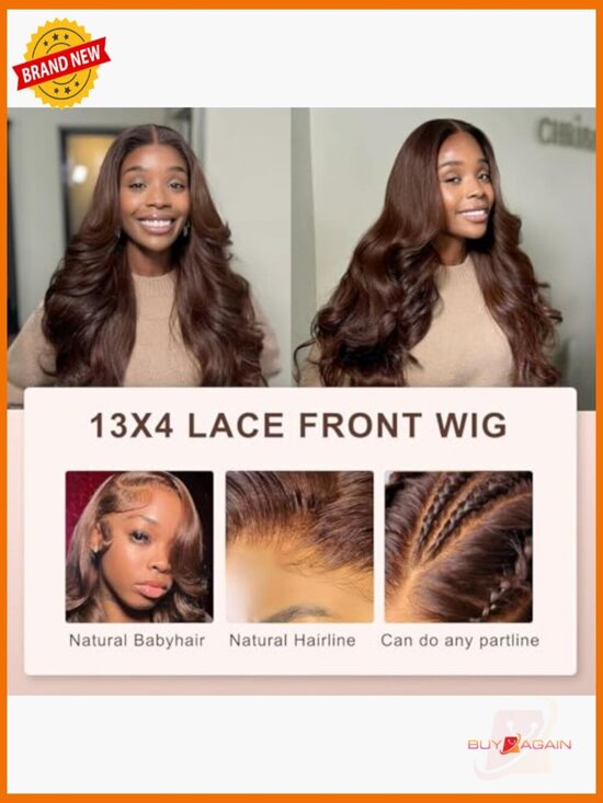 26 Inch 13x4 Body Wave Lace Front Wig Human Hair 180% Density Pre Plucked